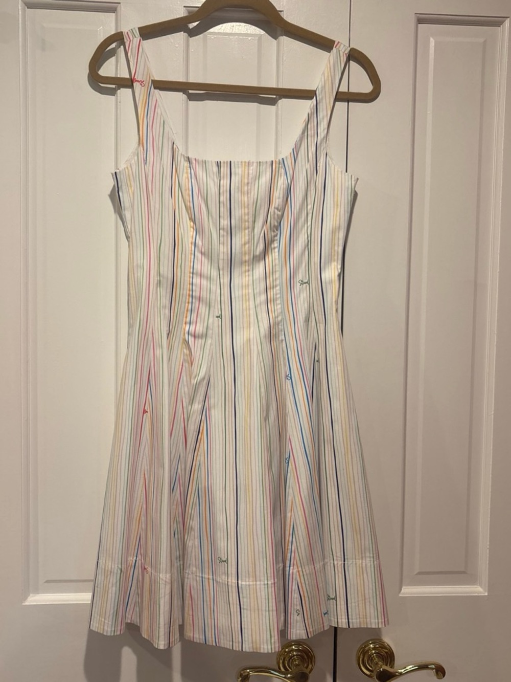 Brand new without tags Staud Striped Pleated Midi Dress Size 4